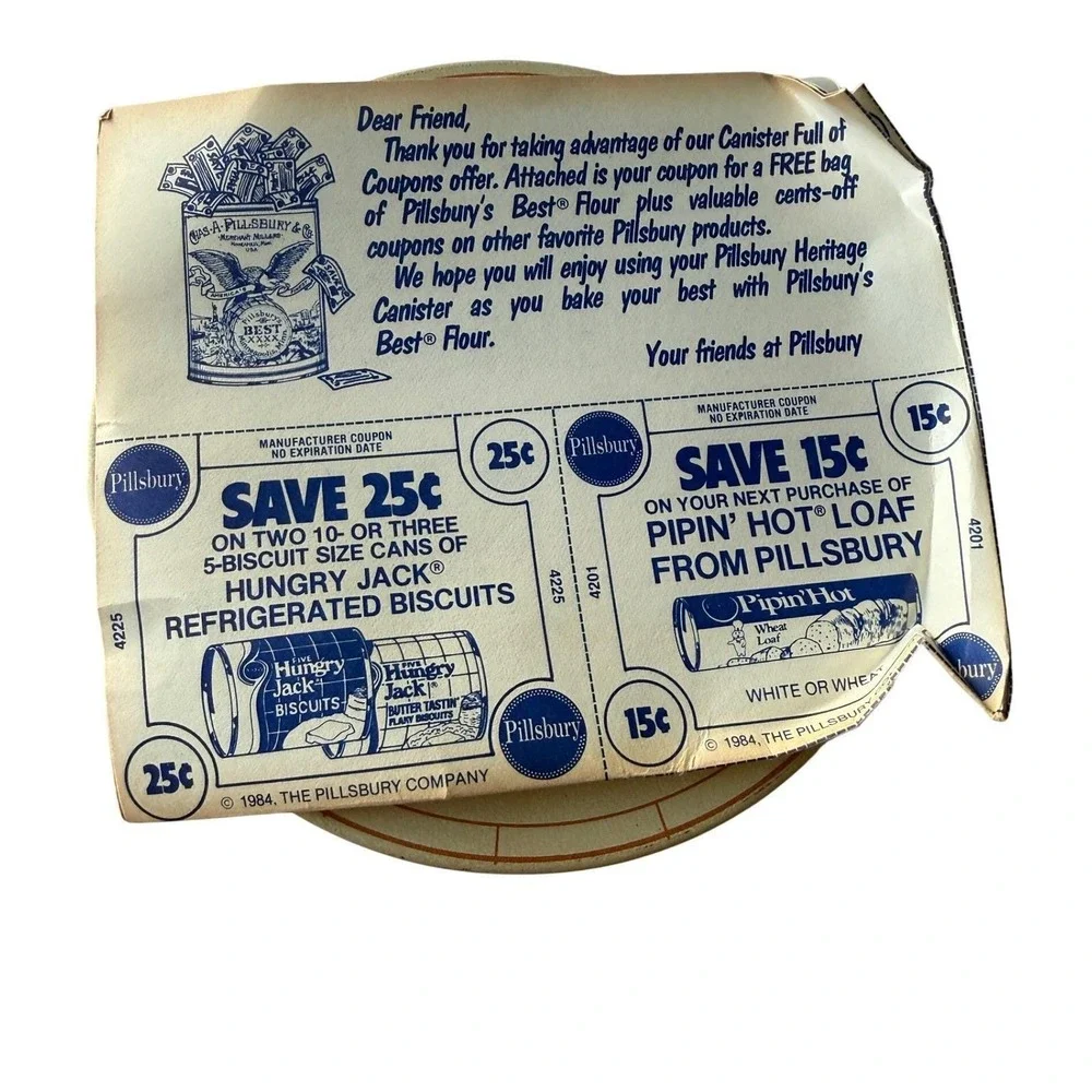 Vintage Pillsbury Heritage & Sun Giant Raisins‎ Advertising Canister Set 1984